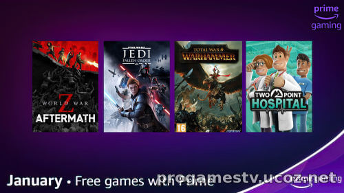 Раздача крупных игр типа Star Wars Jedi: Fallen Order, World War Z: Aftermath, Total War: WARHAMMER за подписку на Amazon Prime Gaming