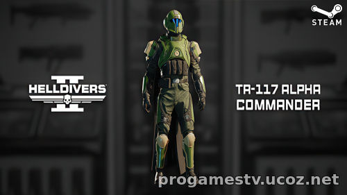 DLC TR-117 Alpha Commander Armor Set для HELLDIVERS 2, можно забрать в STEAM